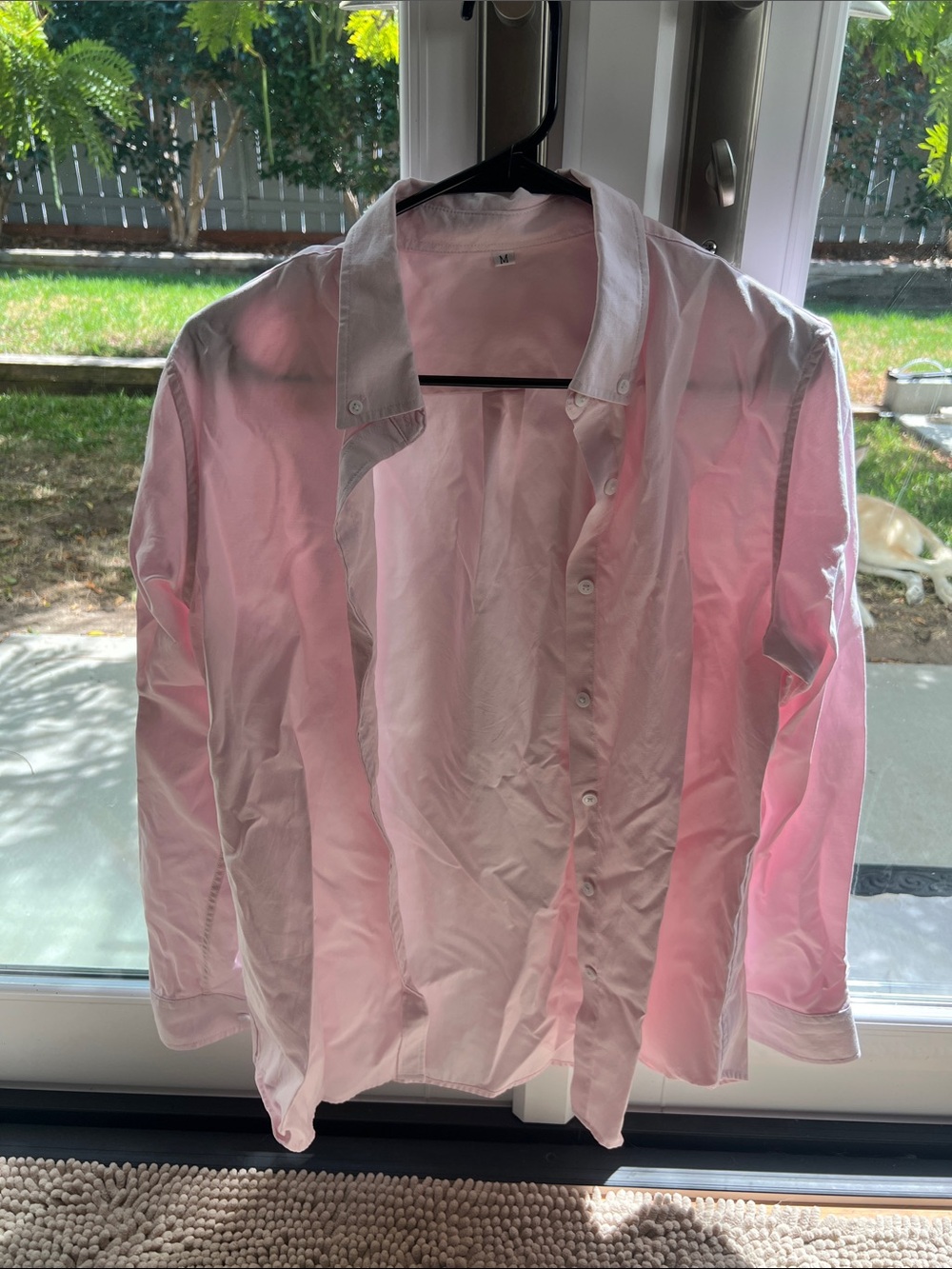 Classic Men's Light Pink Button-Down Shirt